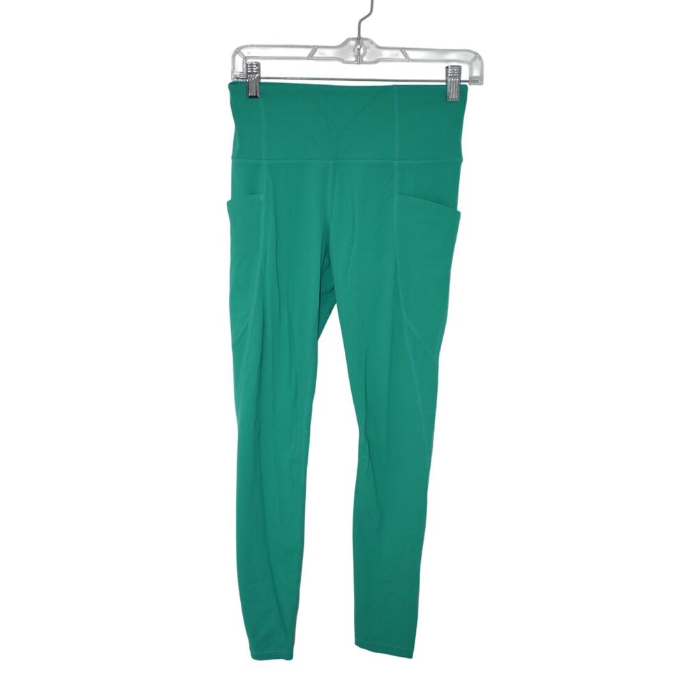 Athleta Interval Stash 7/8 Kelly Green Pocket Legging Size S - Picture 2 of 6